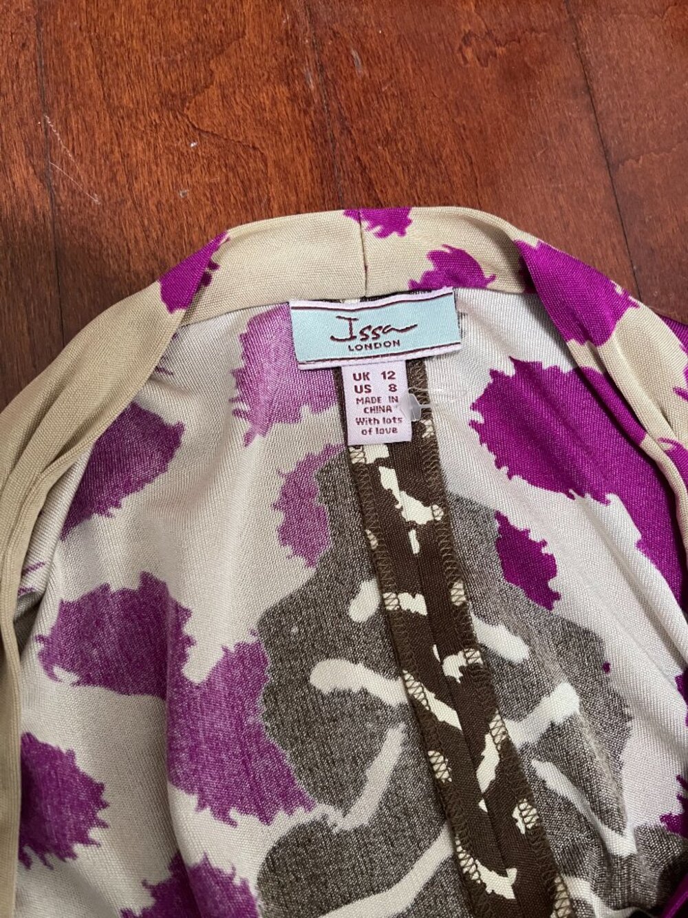 Issa London 100% Silk Abstract Print Wrap Dress US 8 - Picture 5 of 10